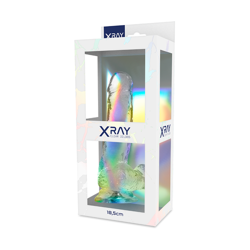 XRAY CLEAR DILDO REALISTA TRANSPARENTE 18.5CM X 3.8CM